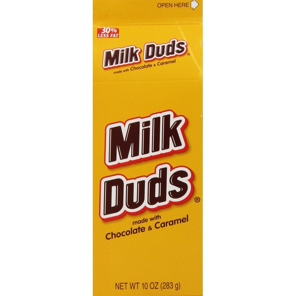 HERSHEY'S Milk Duds Made with Chocolate and Caramel, 10 Ounce (Pack of 12)