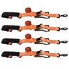 4 Pack Orange General Axle Tie Down Combo Strap with