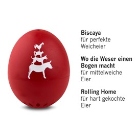 Bremer PiepEi - Singende Eieruhr zum Mitkochen - Eierkocher für 3 Härtegrade - Bremer Stadtmusikanten - Lustiges Kochei - Musik Eggtimer - Brainstream