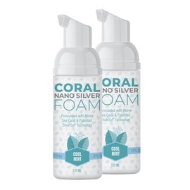 Coral Nano Silver Foaming Toothpaste, Natural Fluoride Free Toothpaste, SLS and Glycerin Free, Cool Mint, 4 Ounce