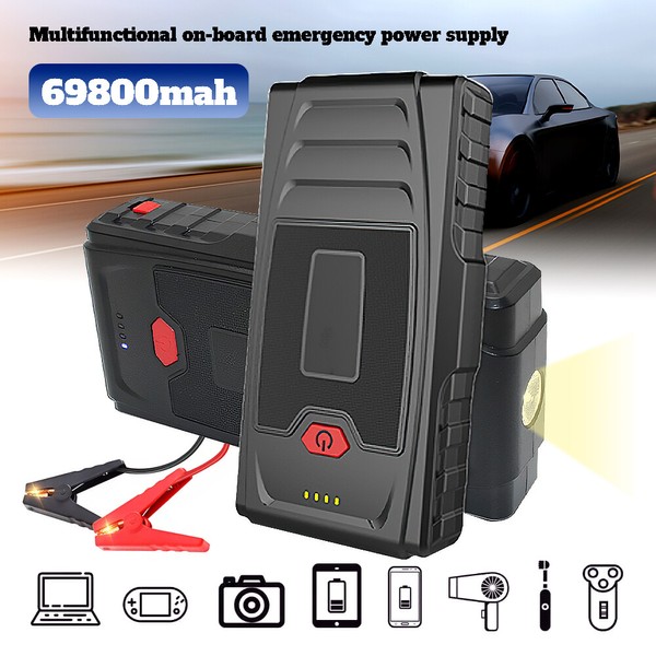 69800mAh Portable Car Jump Starter Booster Jumper Box Power Bank