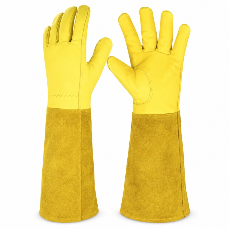 Long Thorn Resistant Rose Pruning Gloves – Breathable Garden Gauntlet