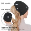 GADIEMKENSD Winter Ponytail Beanies for Women Reflective Thermal Wooly Beanie