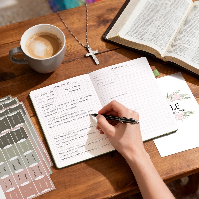 AKONEGE Bible Study Journal Church Notes Notebooks & Study Supplies,