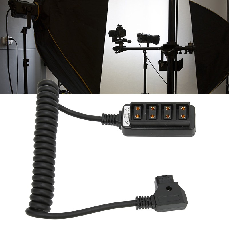 D Tap Male to 4 Port Dtap Female Splitter Power