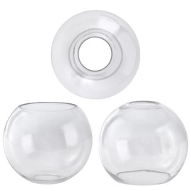 GoldSwift 3 Pack Clear Glass Globes for Light Fixtures Replacement, 5.9" Diameter, Clear Round Glass Globe Lampshade Cover for Pendant Light Wall Sconce Chandelier, 1-5/8 Inch Fitter