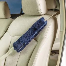 Engel Worldwide Twin Pack! Soft, Comfortable Universal Fitting Genuine Merino Sheepskin Seat Belt Shoulder Cover Pads for Adults, Children, Youth. Multiple Colors Available (Blue)