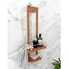 AquaTeak The Original Moa Small Teak Shower Caddy