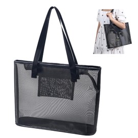 SAKURAN Spa Bag, Hot Spa Bag, Sauna Bag, Mesh, Waterproof, Lightweight, Compact, For Gym, Public Bath, Pool, Bedrock Bath, Travel, Cosmetics Storage (Shoulder Bag)