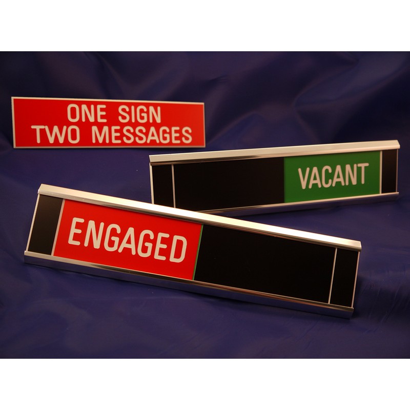 Sliding Signs - Entry Control - Engaged (RED) / Vacant