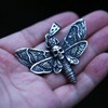 Bray Wyatt The Fiend Stainless Steel Moth Logo Pendant Necklace