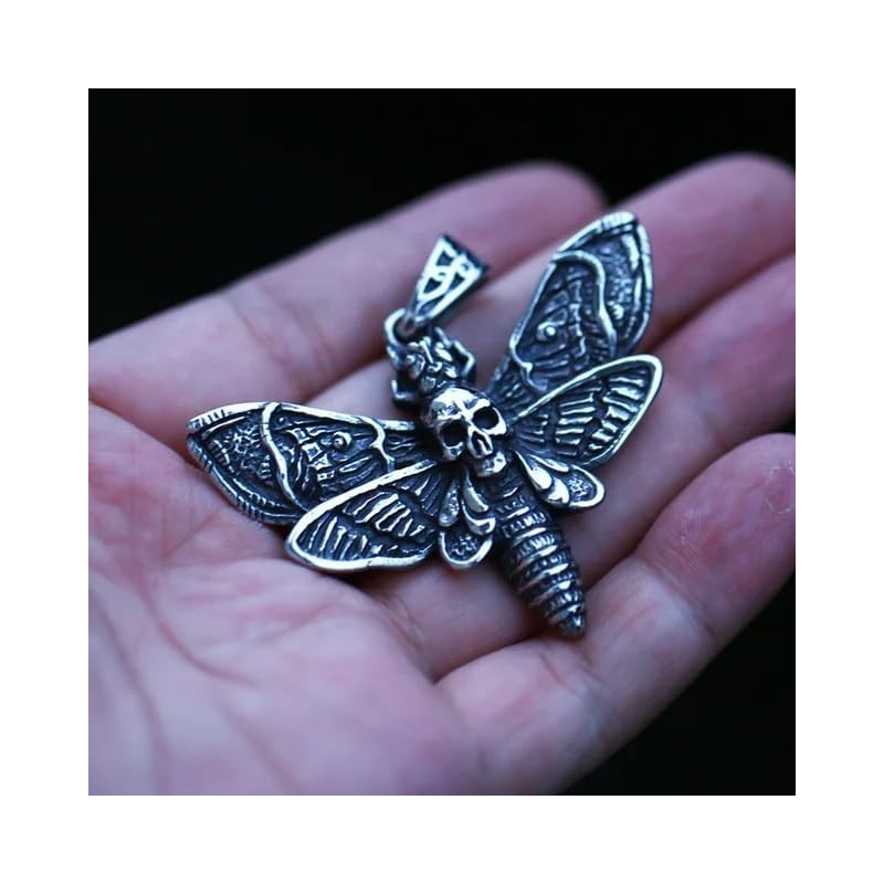 Bray Wyatt The Fiend Stainless Steel Moth Logo Pendant Necklace