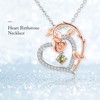SNZM Birthstone Necklace for Women 925 Sterling Silver Heart Love