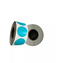 Labels and More 1" Round Teal Color coded Circular Inventory Dots Labels Stickers 1000