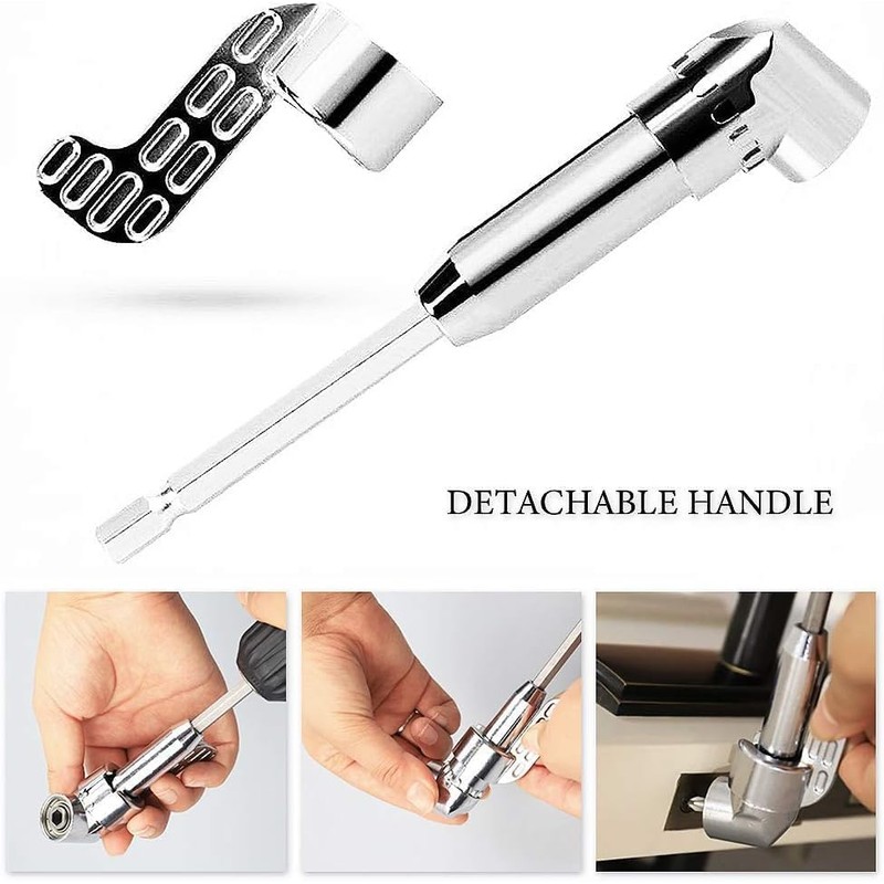 105 Degree Right Angle Drill Adapter,1/4" Hex Shank Driver Angle