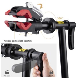 CXWXC Bicycle Repair Stand for Bike Maintenance, Up to 30 kg, Height Adjustable, Foldable and 360° Rotatable Bike Maintenance worktand for MTB, Road Bike