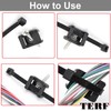 TERF® 100 Pcs Black Screw Mount Cable Tie Bases -