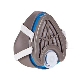 CANHEAL Dust Mask Washable and Reusable + 4 Active Carbon Filters Included, Multi-Purpose Particulate Respirator (Small - Medium, Gray/Blue)