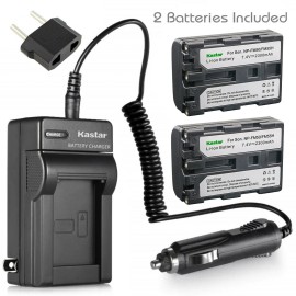 Kastar Battery Charger Sony CCD-TRV19 TRV20 TRV22 TRV24 TRV25 TRV27 TRV30 TRV33 - 1 Charger + 2 Batteries