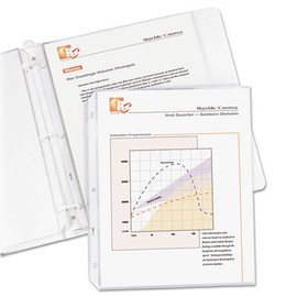 Standard Weight Polypropylene Sheet Protector, Clear, 11 x 8 1/2, 100/BX, Total 500 EA, Sold as 1 Carton
