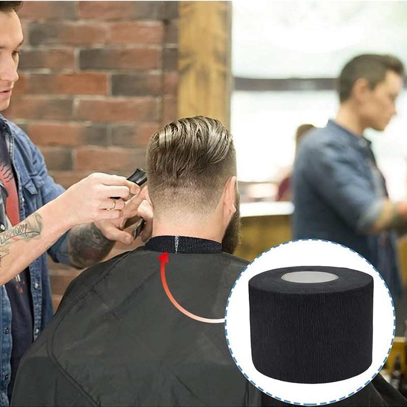 2 Rolls Barber Neck Strips Disposable Strentchy Paper Neck Bands