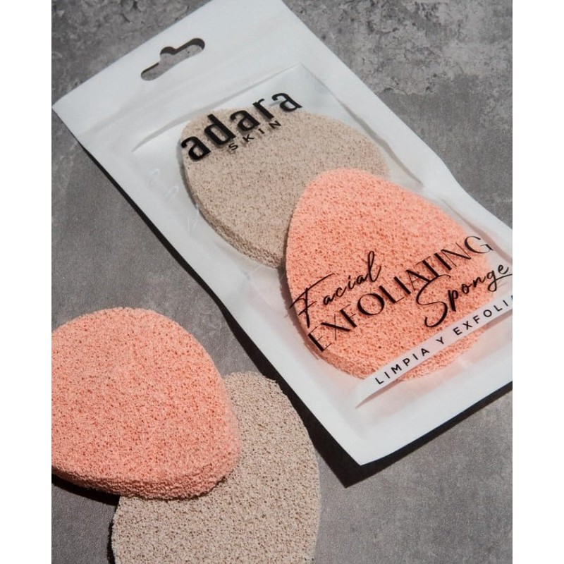 Esponja Exfoliante Facial 1 Par Adara