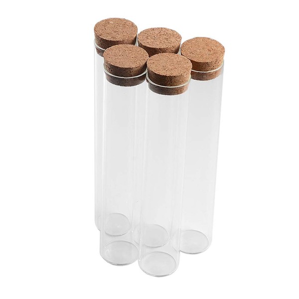 150ml 4pcs 37x200mm Corked Glass Test Tubes Apply to Science Experiments, Holiday Gifts, Candy Store