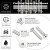 PATIKIL 1/4-20 x 1-3/8" Flat Head Socket Cap Screws, 10