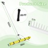 Pond Rake Aquatic Weed Rake,Detachable Float Lake Rakes,Aluminum Landscape Rake