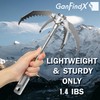GanFindX Stainless Steel Grappling Hook Folding Claw Design for Camping