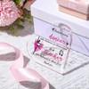 Seeloowy Acrylic Dance Teacher Appreciation Gifts Table Keepsake Paperweight Heart