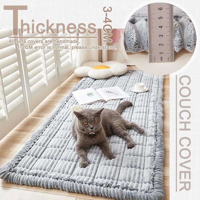 Awjcsv Couch Cover for Dogs Washable, Fuzzy Pet Couch Covers