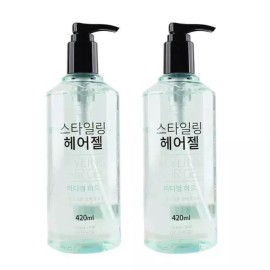 Gold Smile [골드스마일]자연스러운 광택효과 끈적임없이 헤어젤 420ml 2개 Goldsmile Hair Gel for Natural Shine 420ml, 2 Pieces Non-Sticky