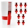 England Flag Cups - Pack of 10 White Paper Cups