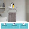DIYZON Towel Ring with Shelf Steel Self, Stainless Steel Bath