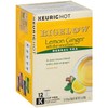 Bigelow Lemon Ginger Herbal Tea Keurig K-Cups, Caffeine Free Herbal