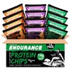 Natural Endurance Protein Chips - Low Carb Chips, High Protein Snack, Vegan Protein with Avocado Oil, 14g Protein Per Bag, Gluten Free, Original, Nacho & Chili - Variety Pack, 1.38 oz Bags (12 Pack)