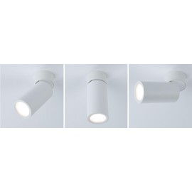 Paulmann Turnal 93087 LED Ceiling Light Surface-Mounted 470 lm 3-Step Dim Swivelling Round Including 1 x 6 Watt Dimmable Ceiling Light White Matt Metal 2700 K Coin