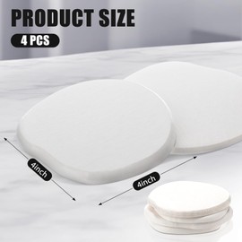 Diatomaceous Earth Coasters Set of 4，Cool Absorbent Quick-Dry Drink Coasters for Desks, Cute Modern Stone Design with Stylish White Aesthetic (4, White)