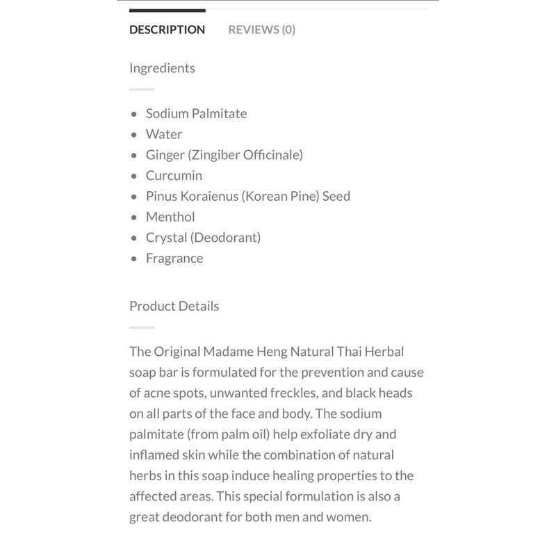 Madame Heng 【NEW STOCK】 Madame Heng Herbal Soap 160g Thailand