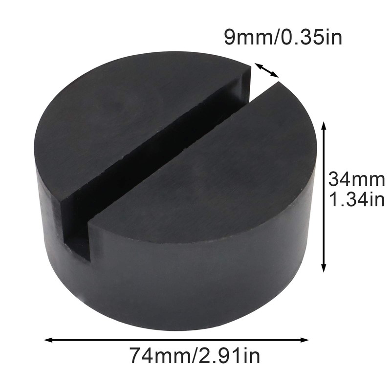 Universal Rubber Jack Pad Support Pinch Weld Slotted Floor Frame
