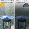 Solar Bird Bath for Outside, Metal Birdbath Stand and Solar