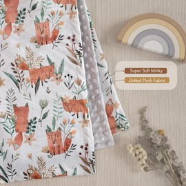 Soarwg Kids Baby Blankets Unisex Newborn, Super Soft Comfy Fox Blankets, for Toddler Baby Nursery Bed Blankets Stroller Crib Shower Gifts, 30 x 40 Inch