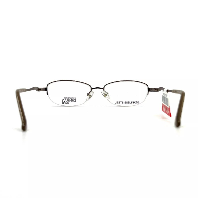 Catherine Deneuve CD0402 046 Eyeglasses Frames Brown Round Half Rim
