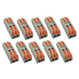 MTUERANC Wire Connectors, Compact Lever Wire Connectors Wire Terminals 2 Into 2 Out Splicing Wire Connector, Valve in-Line Connector for Quick Connect 28-12 AWG (SPL-2 10PCS)