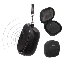 Protective Case for Bose SoundLink Micro Bluetooth Speaker, Sound Through Design-Playing in The case, Wrist Strap for Easy Carrying