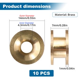 VooGenzek 10 PCS Universal Grass Trimmer Head Eyelets, Strimmer Head Eyelet Sleeves, Sleeve String Trimmer Replacement Parts, for Lawn Mowers, Strimmer, and Brush Cutters, Golden