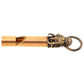 Mipcase Copper Dragon Whistle Keychain Decorative Whistle for Outdoor Survival Sports Loud Sound Pendant Design for Camping Hiking Refereeing