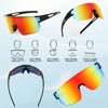 WANWAN Men Women Cycling Sunglasses, 80s Sport Baseball Mirrored Sun