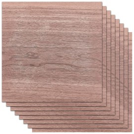 BENECREAT 8 Sheets Walnut Wood Sheet, 11.8x11.8inch Square Hardwood Veneer Boards for Wood Craft DIY Project, 0.5mm Thin